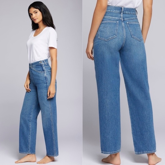 Current/Elliott Denim - Current/Elliott The Caliper Crop Wide Leg Jean Sz 26